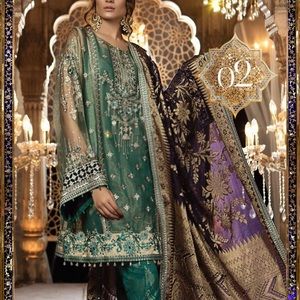 Maria B Embroidered Collection 3 Piece Suit
